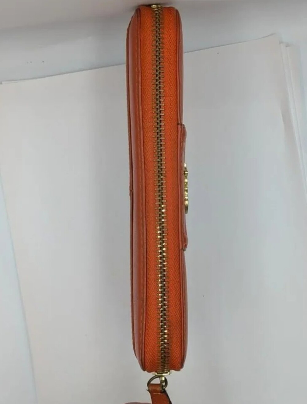Coach Ashley Vintage Wallet Coral Orange Leather Zip Around Organizer Y2K - Picture 5 of 16